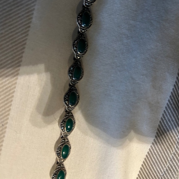 Marcassite and Emeraude ON SALE - Picture 3 of 3